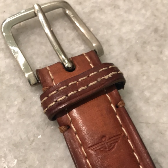 Vintage Dockers Belt Mens 36 Brown Stitching Festival Gorpcore Ranch Cowboy Boho - Picture 2 of 8